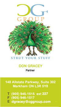 Don Gracey,
				P  905 946 1515 ext 227, dgracey@cggroup.com
